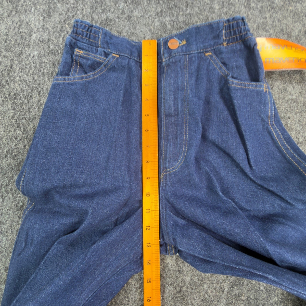 Lady Maverick Vintage 70s Jeans Womens 10 Blue High Waist Elastic NOS NWT