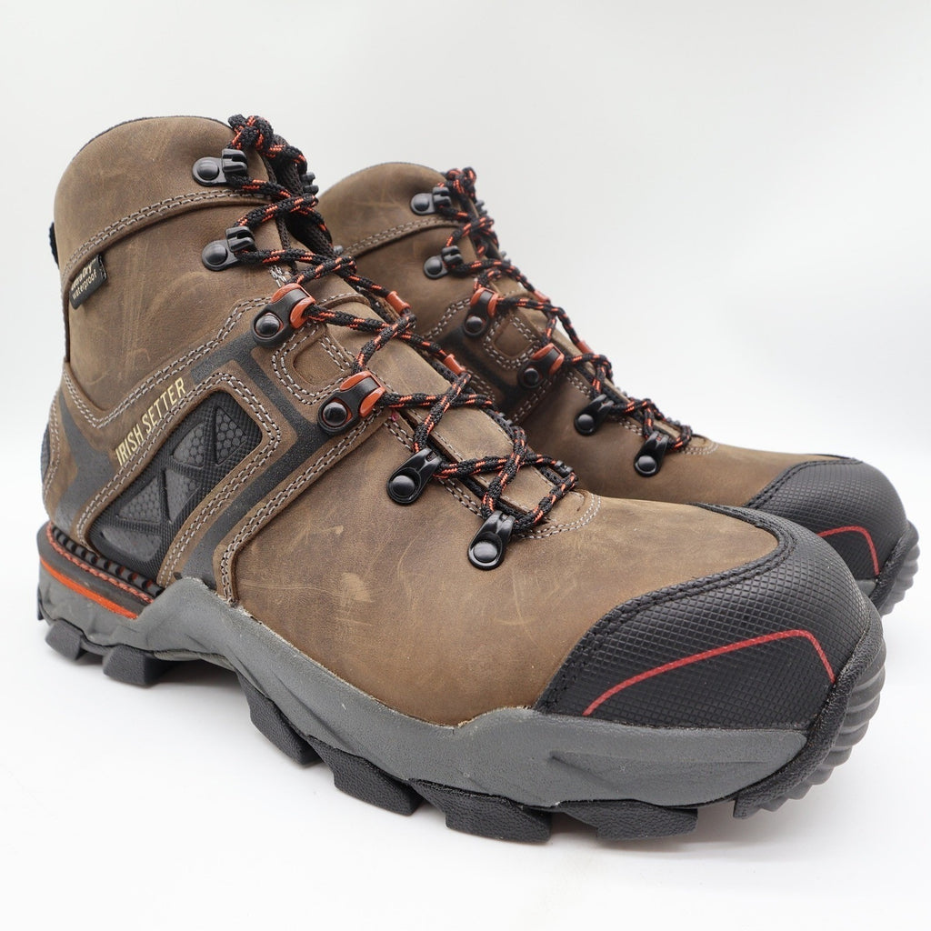 Irish Setter Boots Mens 10 D Crosby Leather Waterproof Safety Toe 83628 NIB
