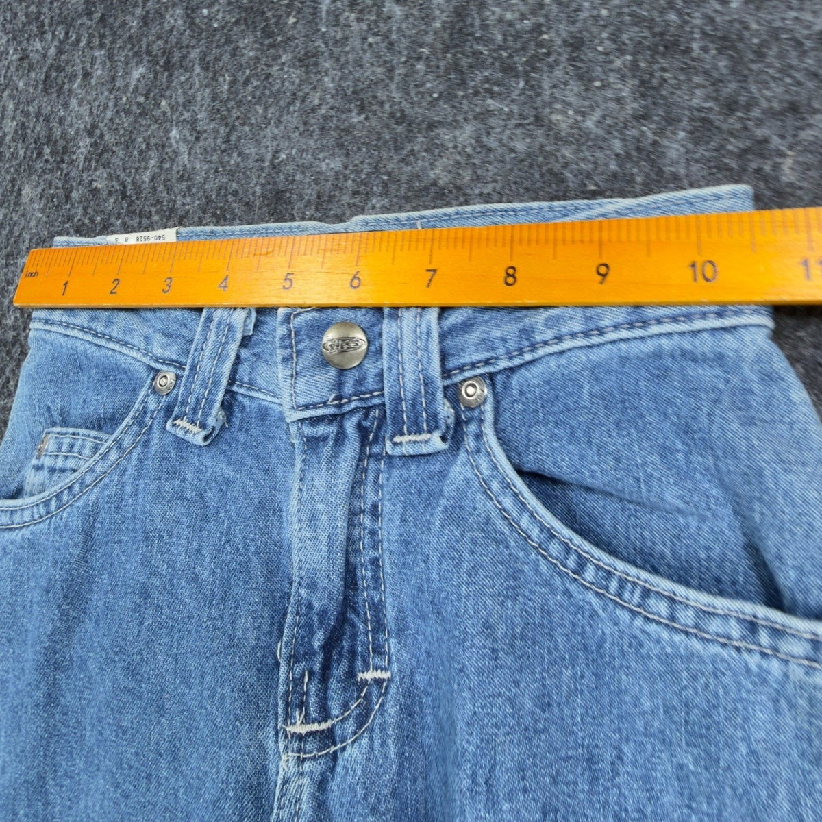 Lee Pipes Vintage 90s Flare Jeans Girls 8 S Blue Cotton NWT Deadstock C645 - take2supply