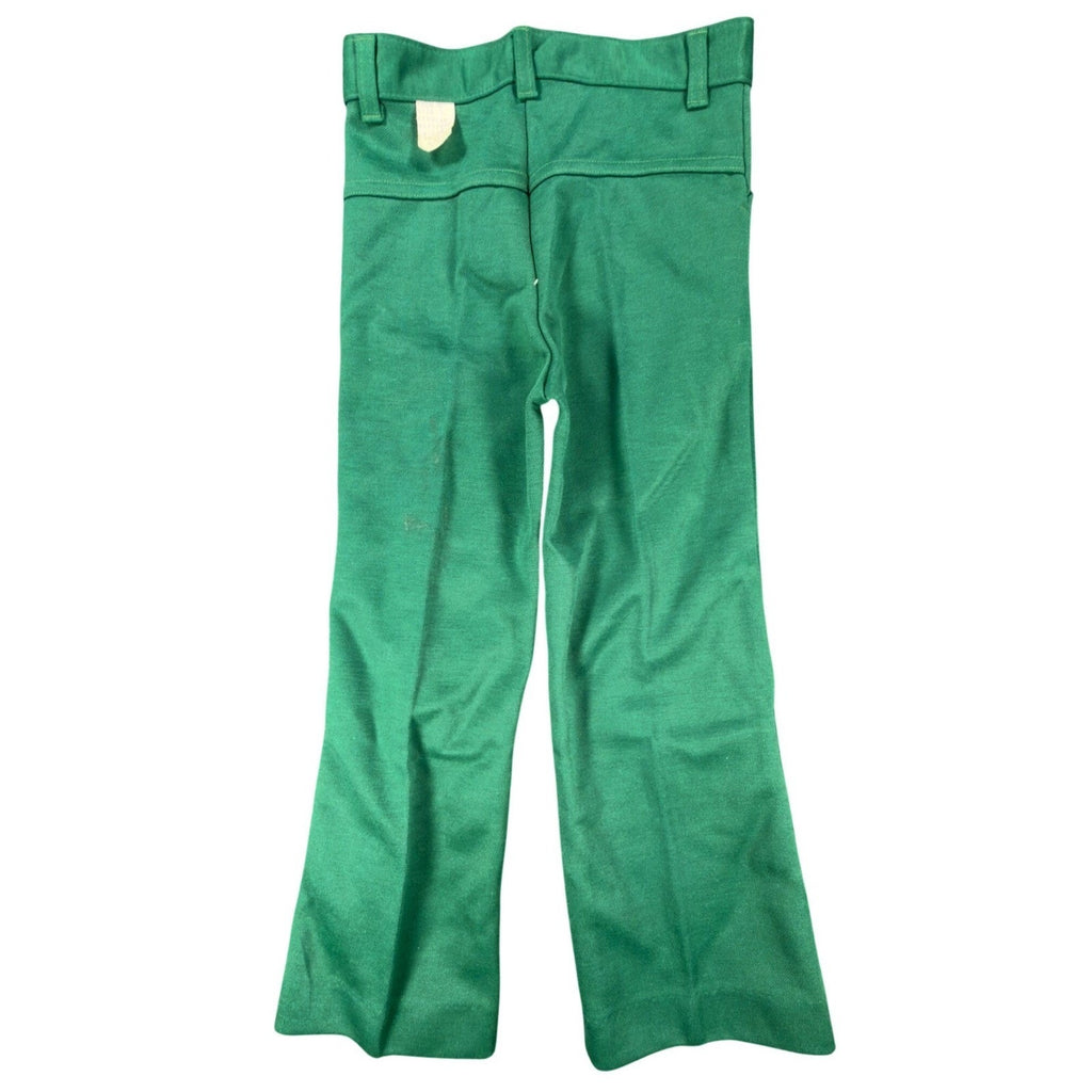 Toddly Winks Vintage 70s Pants Boys 7 Green Bell Bottom Flare USA NWT
