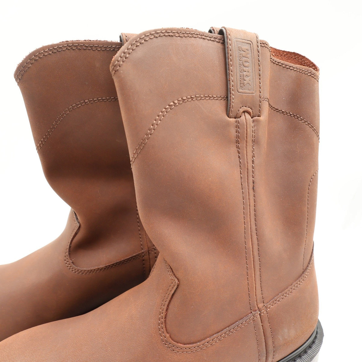 Worx Red Wing 5701 Steel Toe Boots Mens 11 Brown Leather Work Pull-On NIB - take2supply
