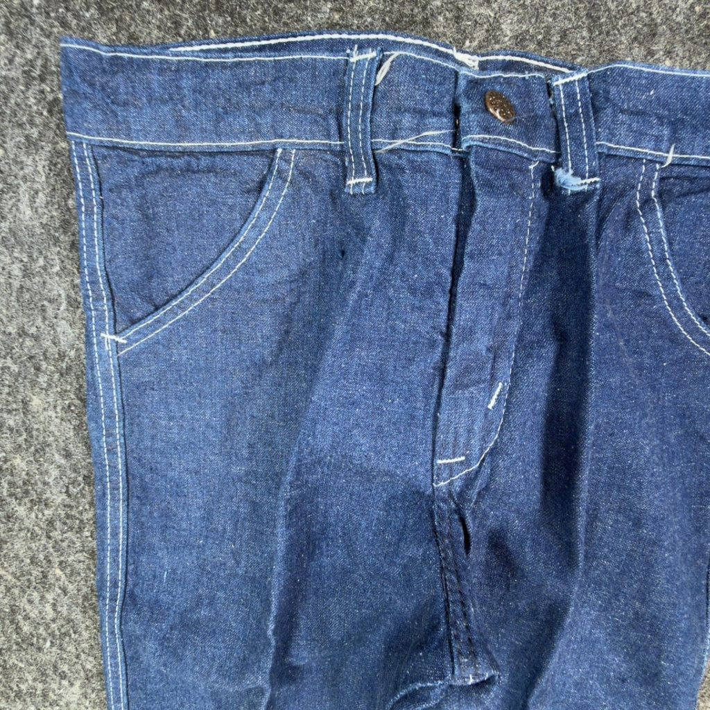 DeeCee Vintage 70s Jeans Youth 10 Reg Blue Flare USA Deadstock NWT