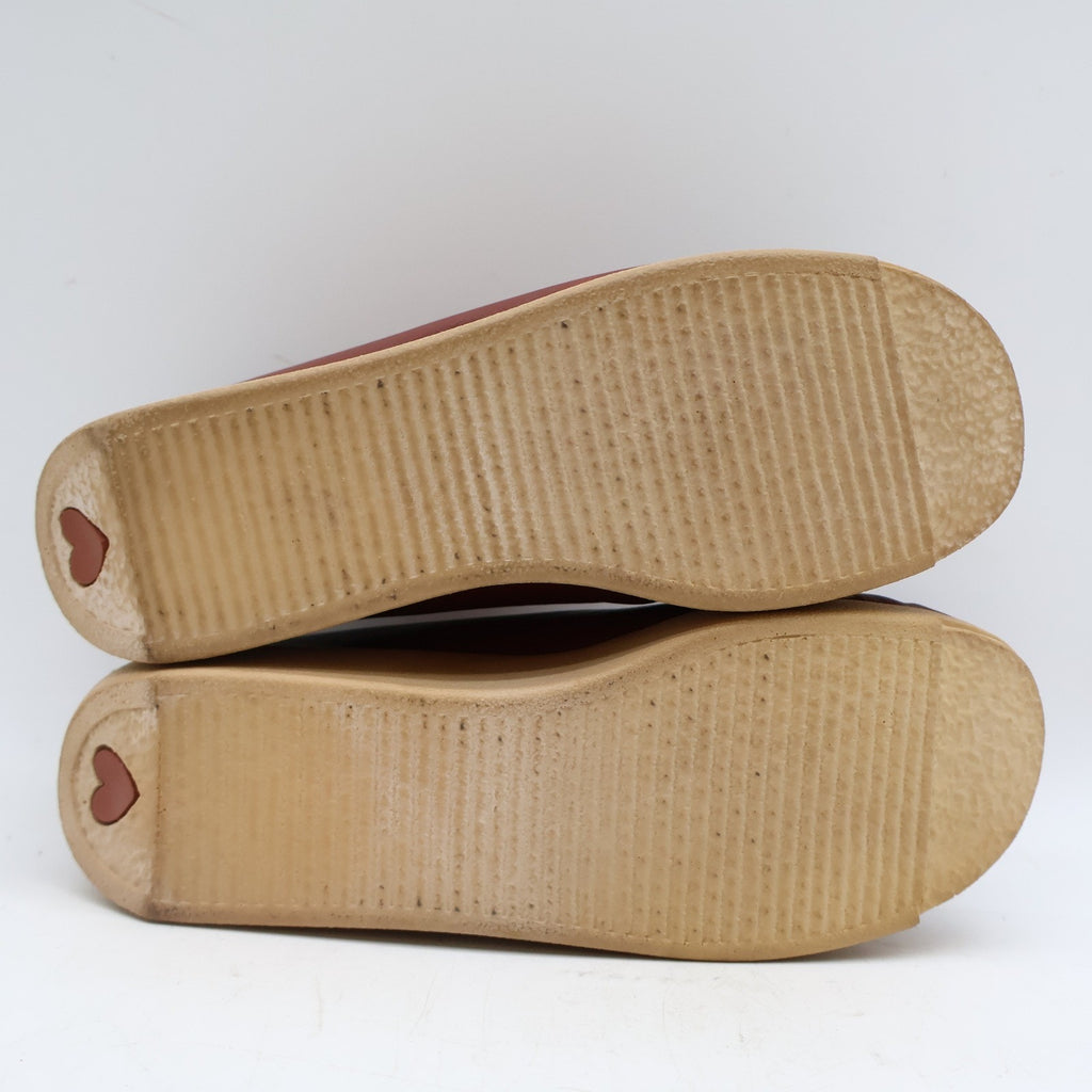 Vintage Soft Spots Cream Puffs Brown Leather Platform Moccasins Women's 5.5M USA Deadstock