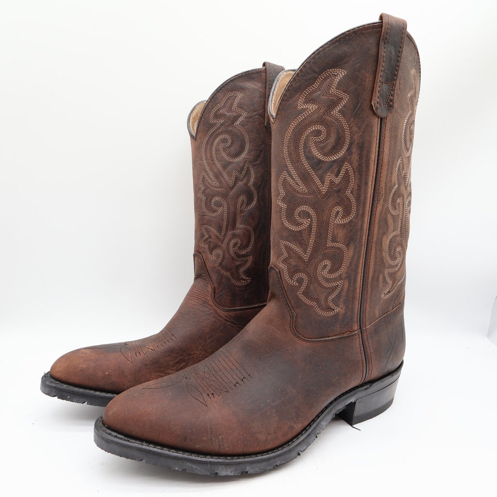 Double-H Aero-Glide 7 System Western Boots Mens 12 D Brown Leather NWT