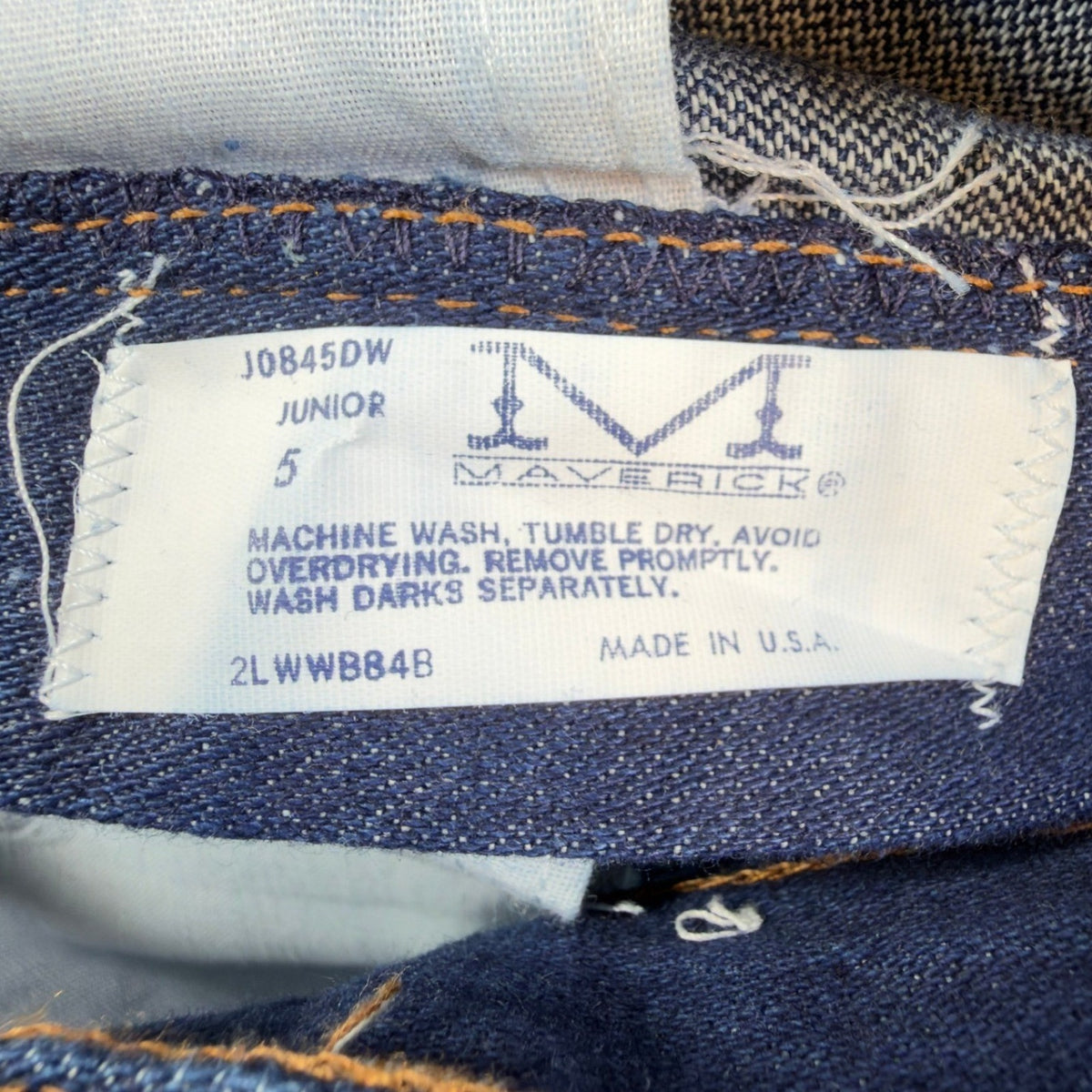 Maverick 80s Vintage Pleated Jeans Junior 5 Blue Cotton NWT Made in USA