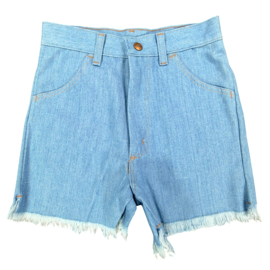 Maverick Vintage 70s Frayed Short Boys 16 Slim Blue Denim NWT Deadstock USA - take2supply