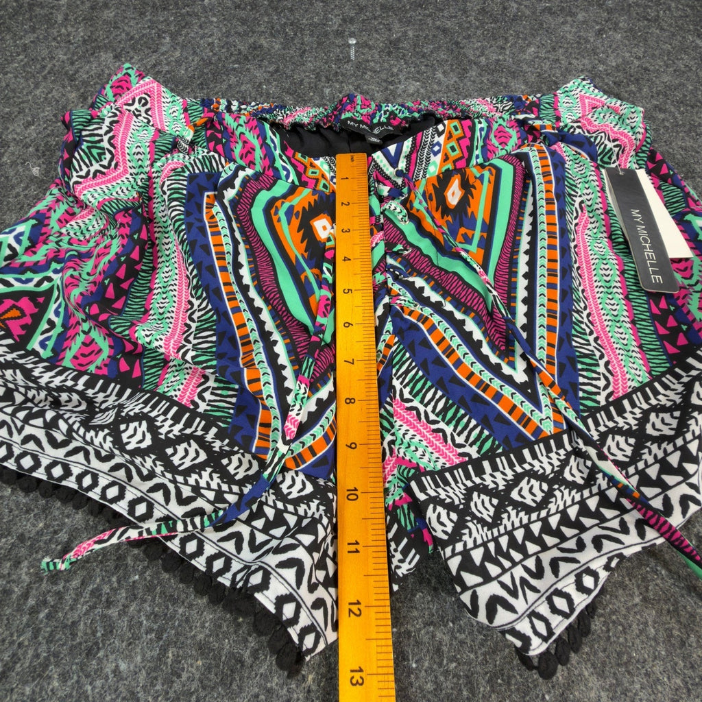 My Michelle Modern Tribal Print Shorts Juniors XL Multi Polyester NWT