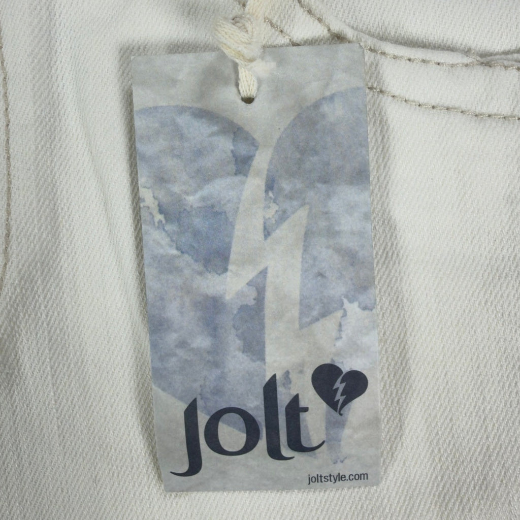 Jolt Modern Skyrise High Waisted Denim Shorts Juniors 9 White NWT