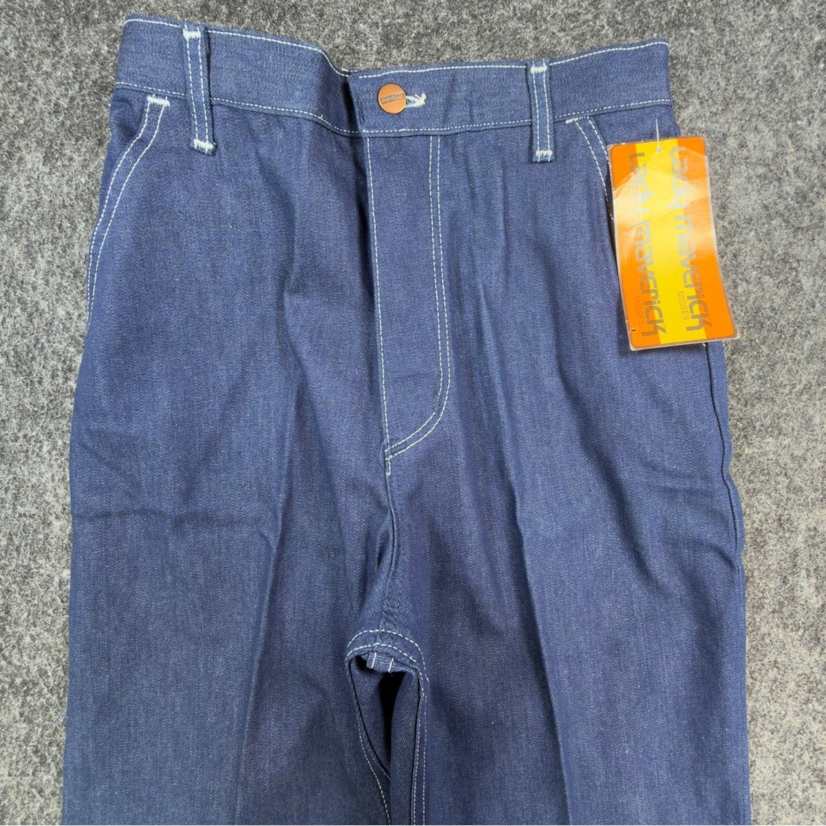 Lady Maverick Vintage 70s Jeans Women 10 Blue Cotton High Waist NWT Made in USA