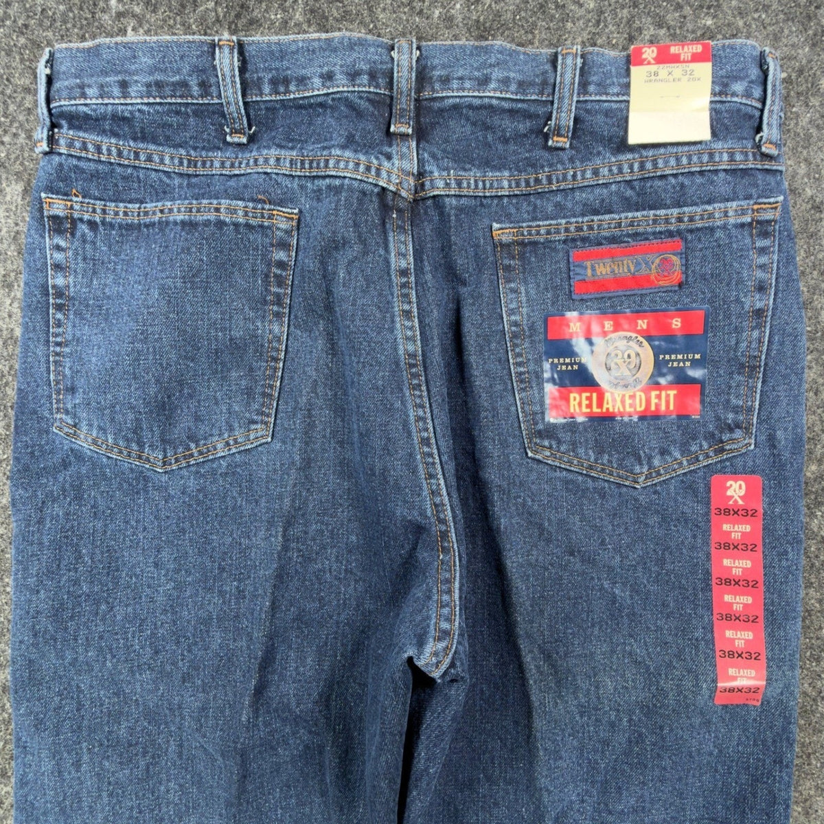 Wrangler Y2K 20X Relaxed Fit Jeans Mens 38x32 Blue Cotton Denim NWT USA