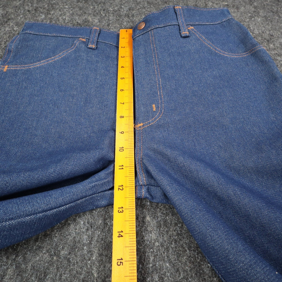 Maverick Western Boot Jean Boys Husky 18 W34 L30 Vintage USA Indigo Denim NOS