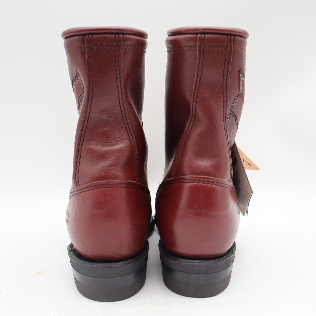 Double-H Boots Packer Boots 7 M Vintage Burgundy Leather Aero-Glide 7 USA 9313 - take2supply