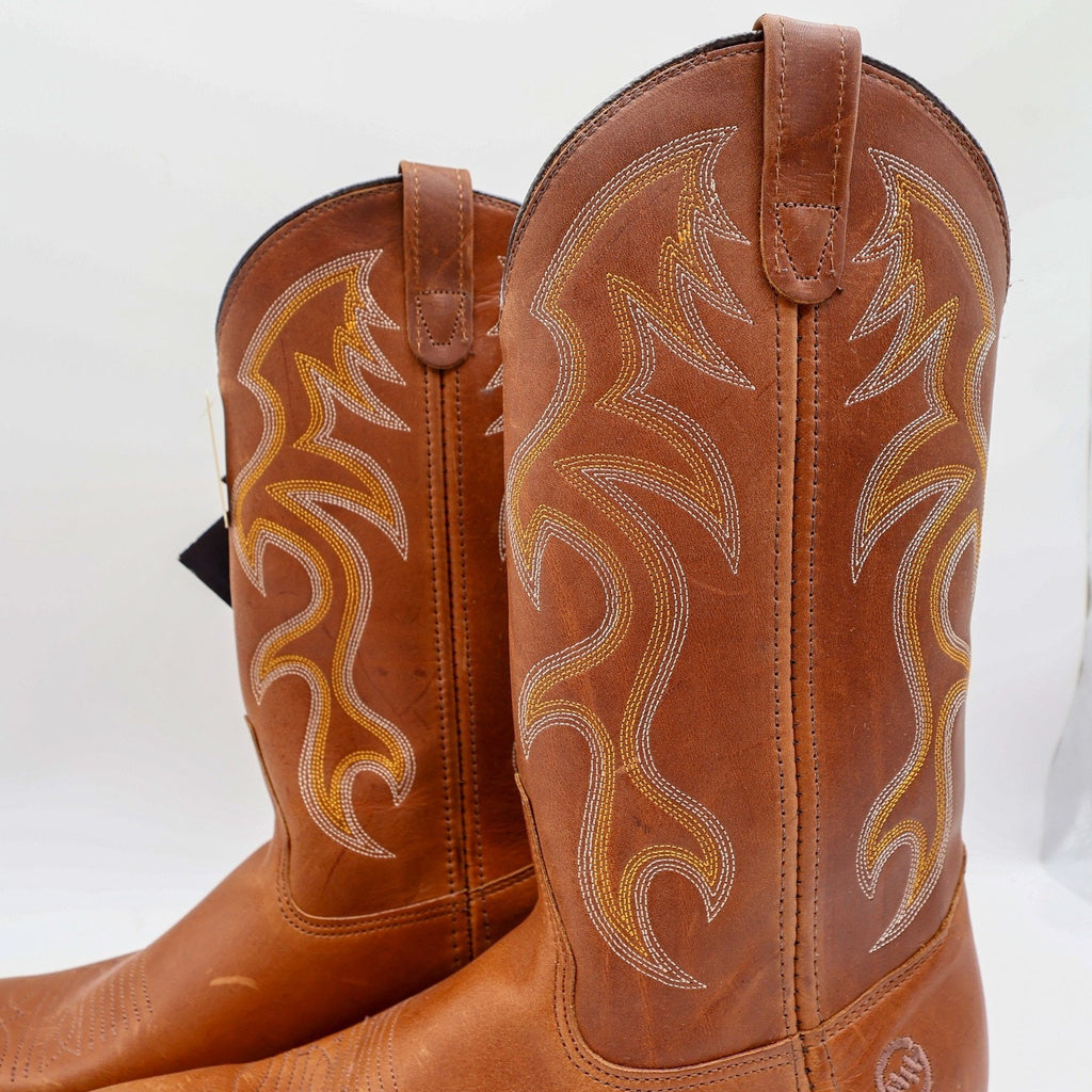 Double-H 3229 AG7 Brown Leather Western Work Boots Men's 10.5D NWT Deadstock