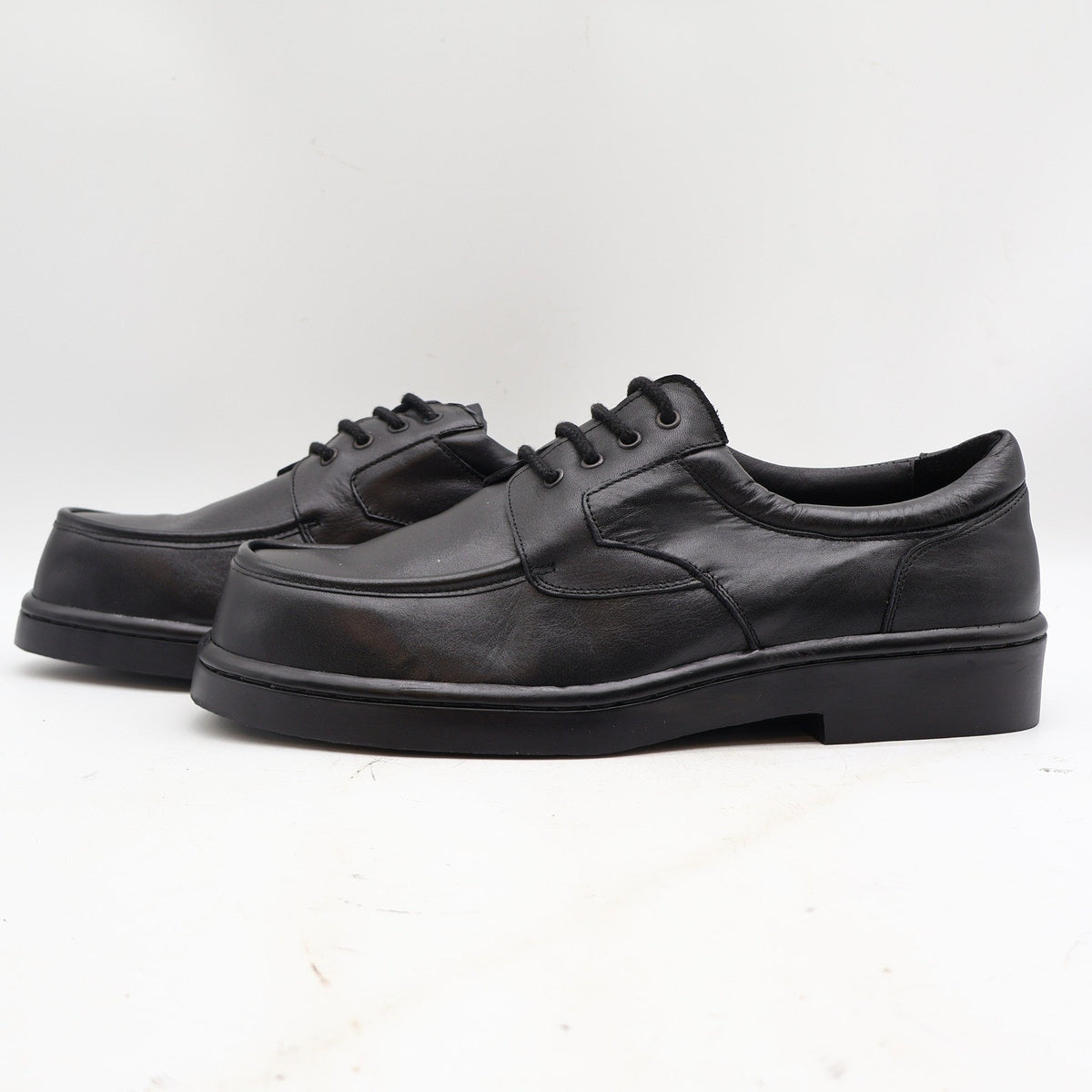 Vintage Boxer Dogs 9928 Black Leather Moc Toe Comfort Oxfords Men's 11D Deadstock