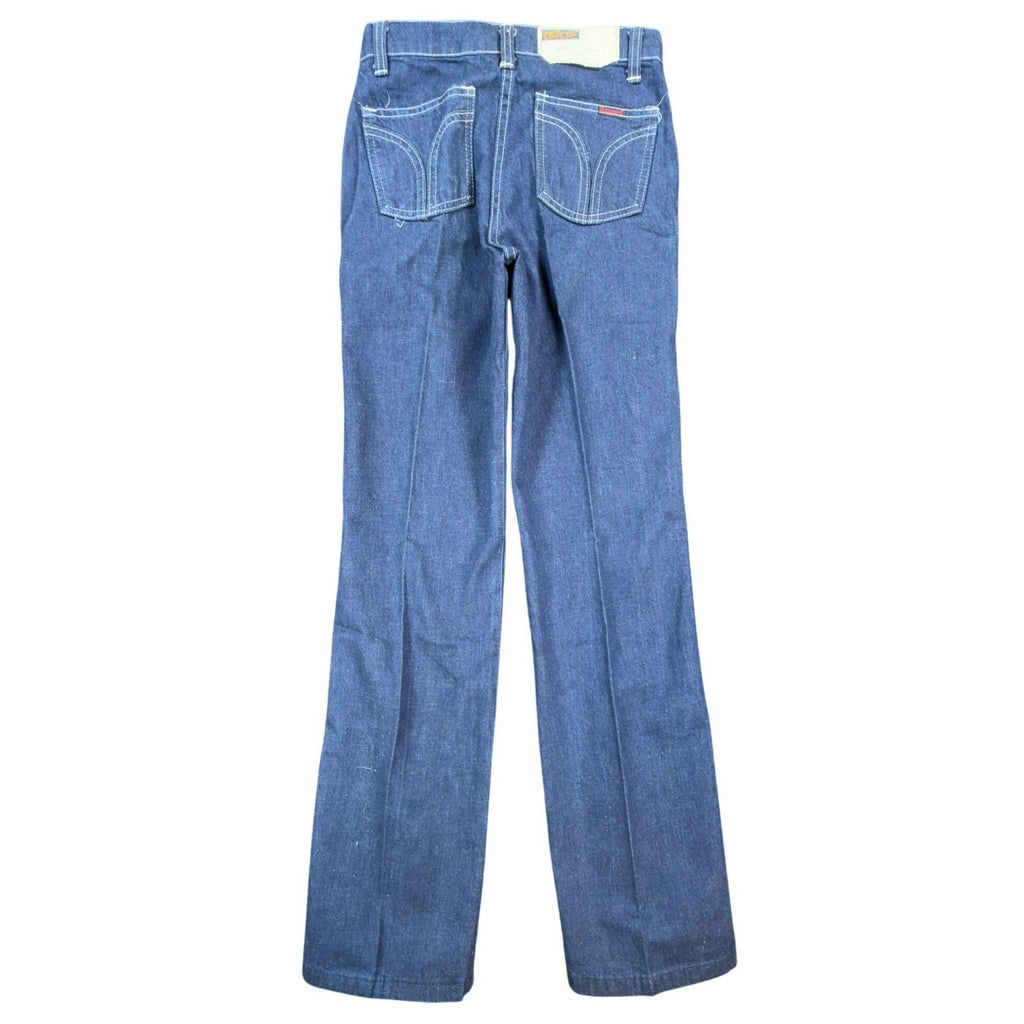 DeeCee Vintage 70s Jeans Youth 16 W26 L31 Blue Flare USA Deadstock NWT
