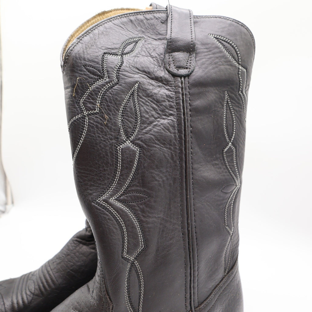 Double-H 3294 Western Cowboy Boots Mens 11.5 D Black Leather NWT Made in USA