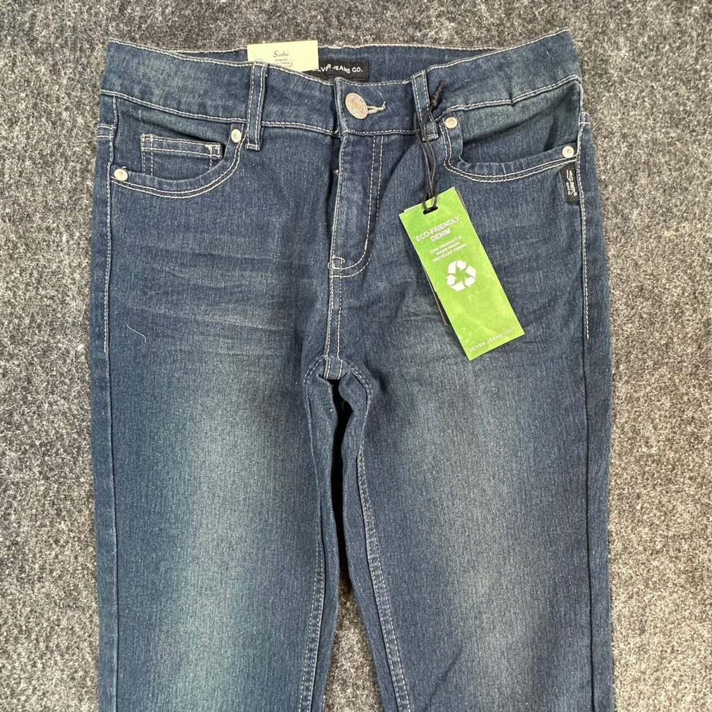 Silver Jeans Co Sasha Skinny Jeans Girls 10 Blue Denim Slim Fit NWT