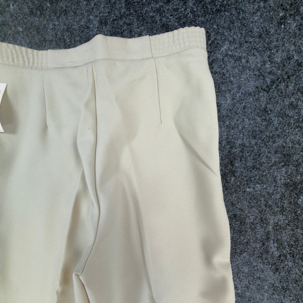 Donnkenny Pants Womens 8 Vintage 80s Beige Polyester Stretch Straight Leg NWT