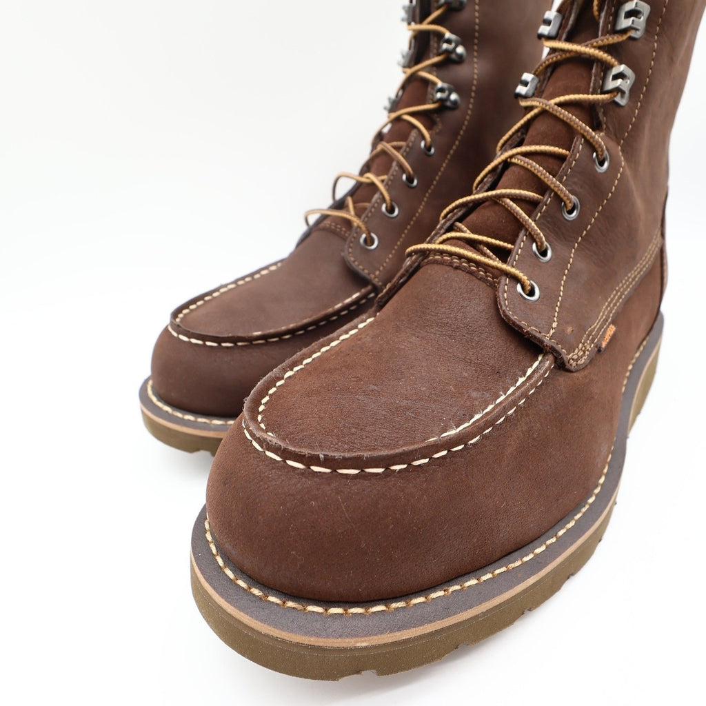 Carhartt 8-Inch Wedge Boot Mens 13 Brown Leather Soft Toe Waterproof New FW8093