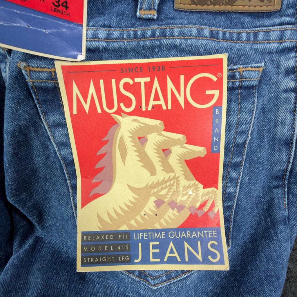 Mustang Vintage 90s Model 415 Jeans Mens 31x34 Blue Cotton NWT Deadstock