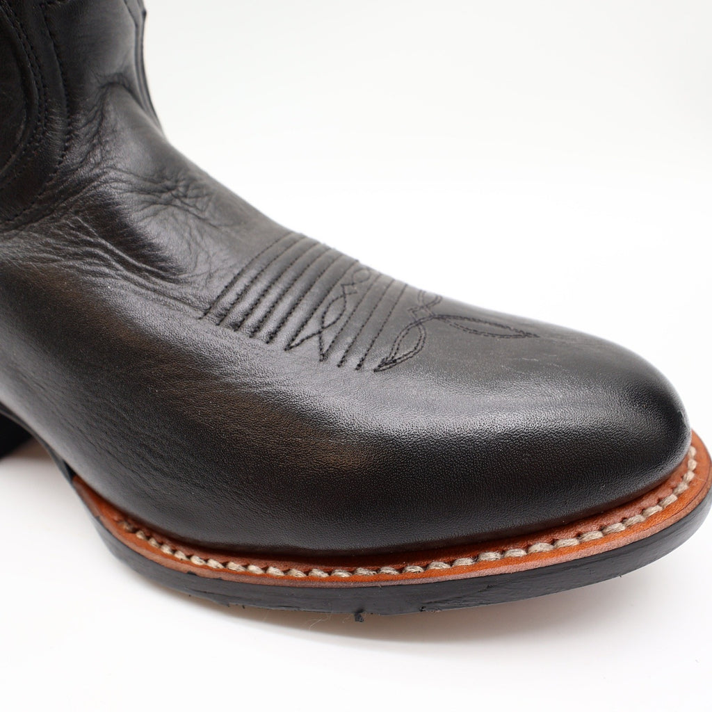 Double-H Super Roper Western Boots Mens 8.5 Black Leather NWT 3392