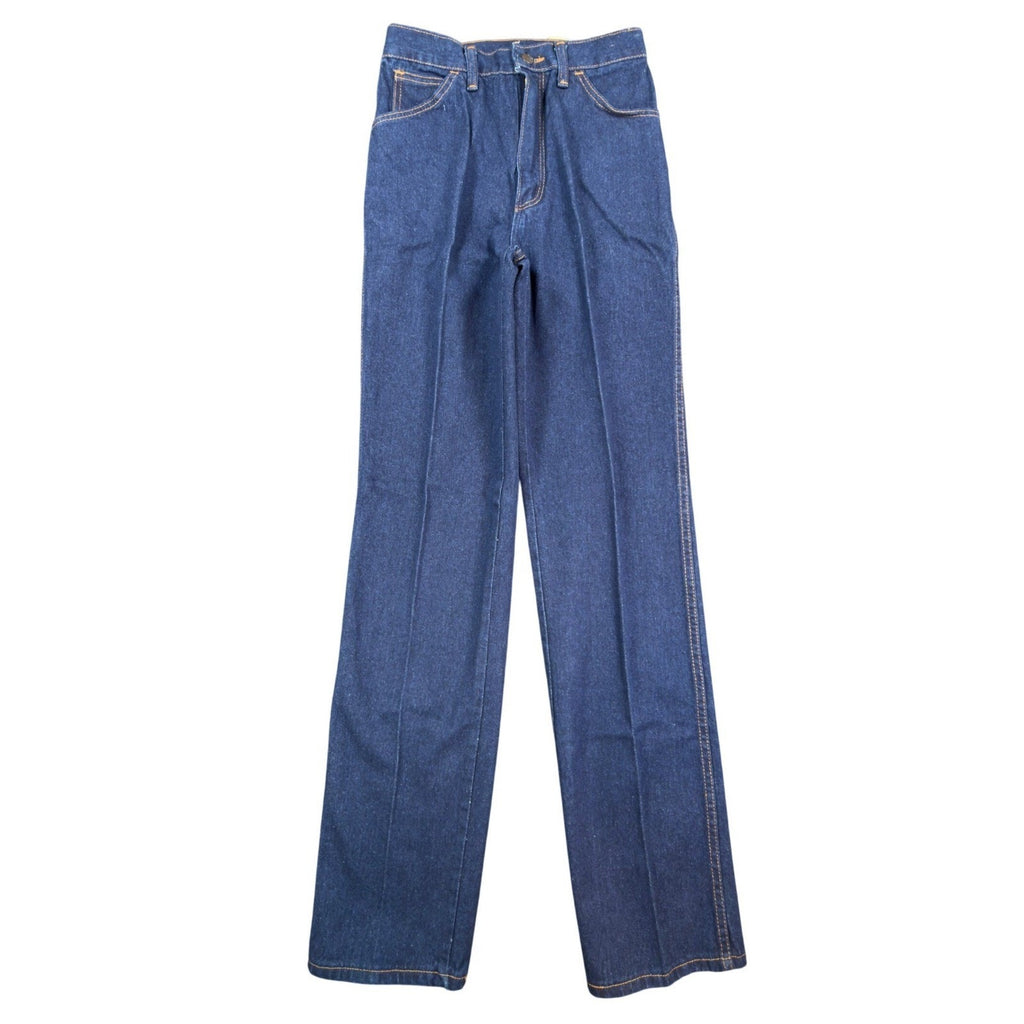 Maverick 70s Vintage High Rise Flare Jeans Juniors 9 Blue Cotton NWT Deadstock