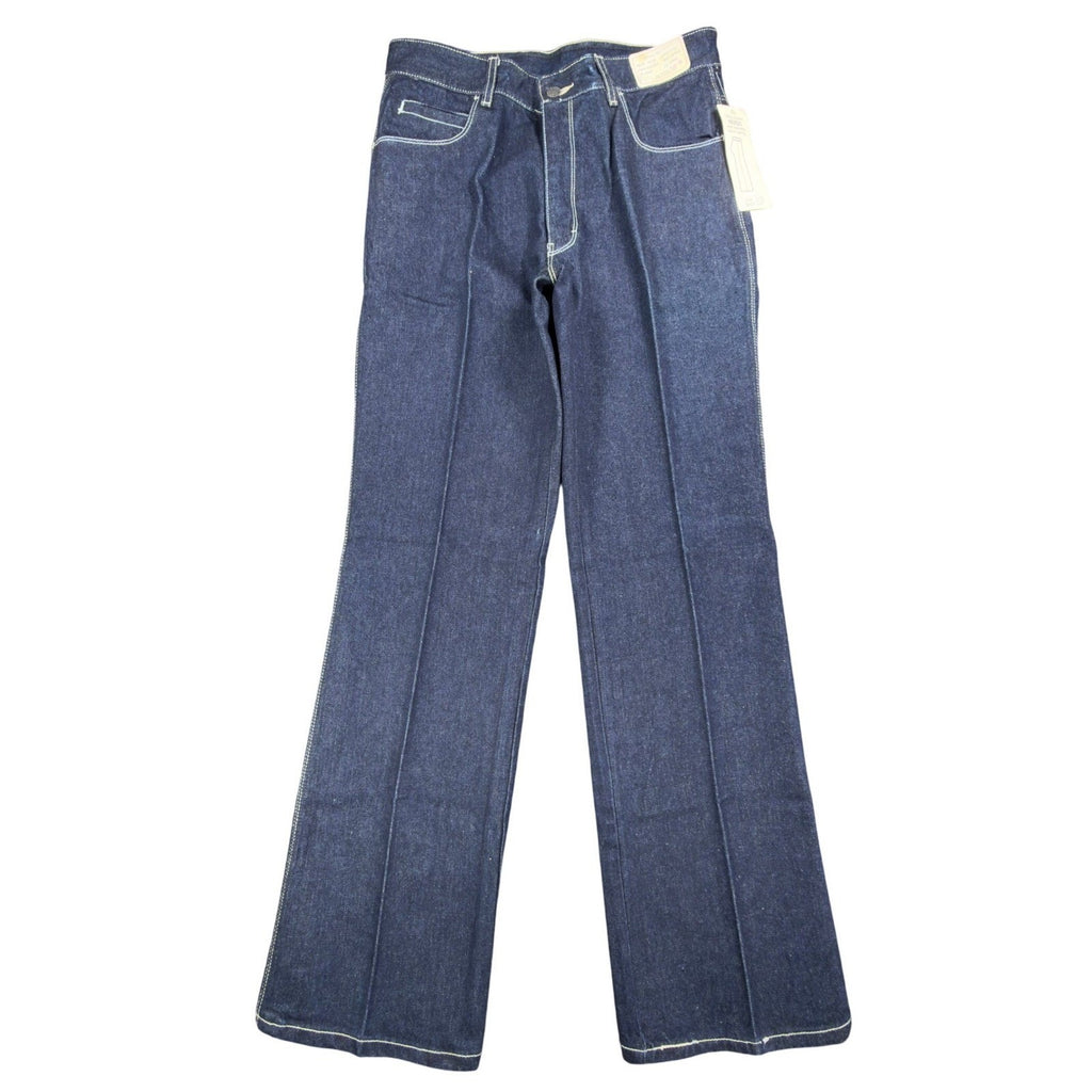 Gino Cappeli Vintage 70s Boot Cut Jeans Mens 34x35 Indigo Cotton Denim NWT - take2supply