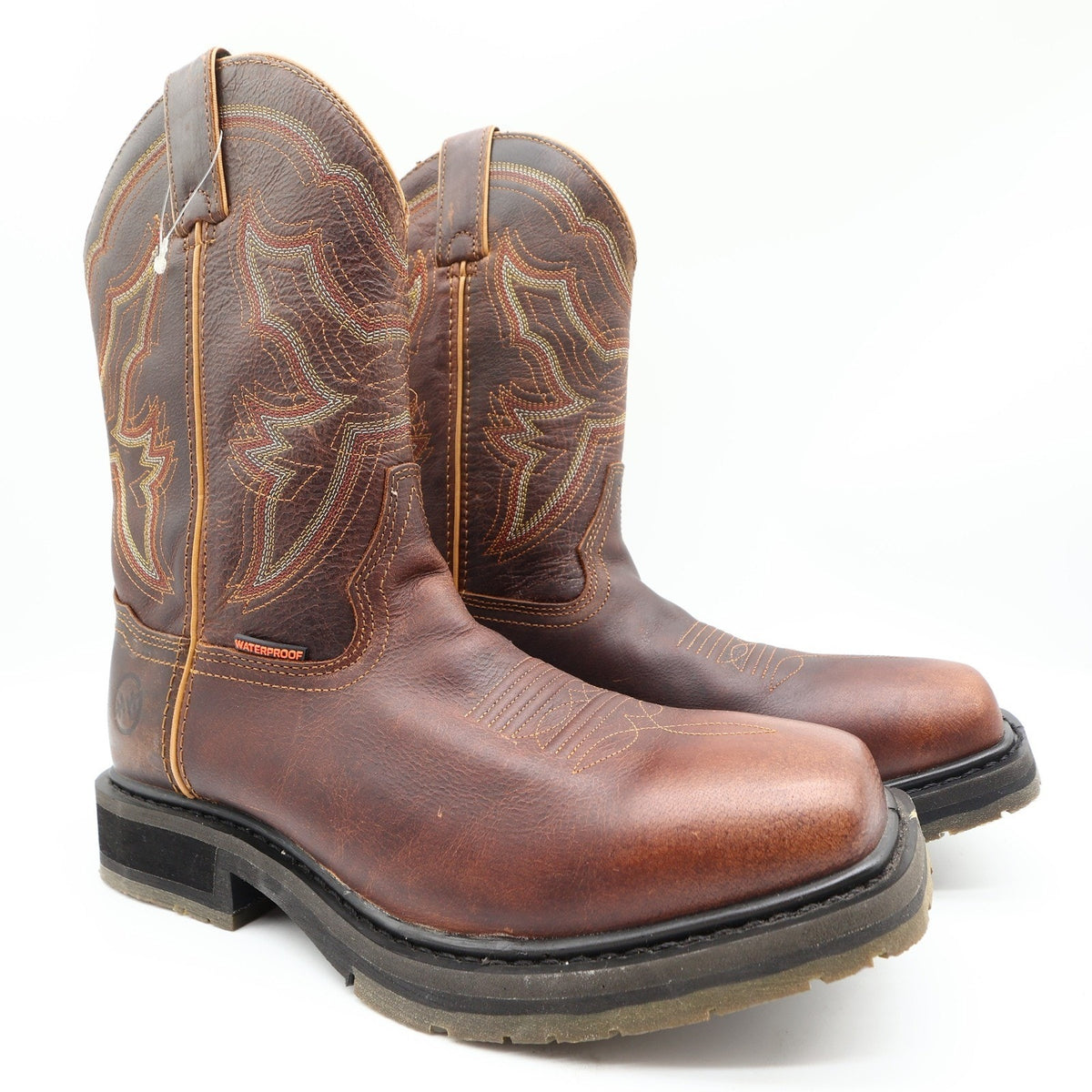 Double-H Modern ICE Work Boots Mens 9 D Brown Leather Square Toe Waterproof NWT - take2supply