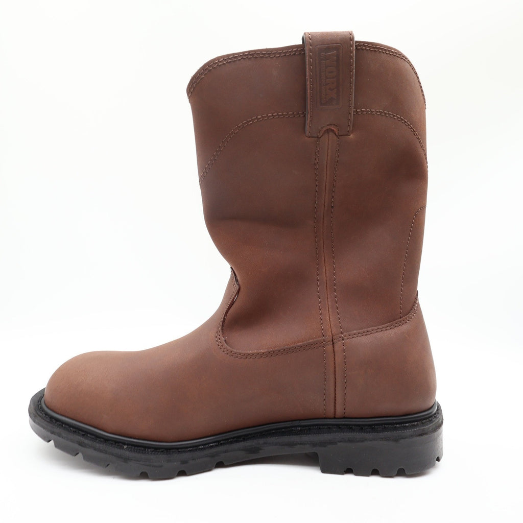 Worx Red Wing 5701 Steel Toe Boots Mens 11 Brown Leather Work Pull-On NIB - take2supply
