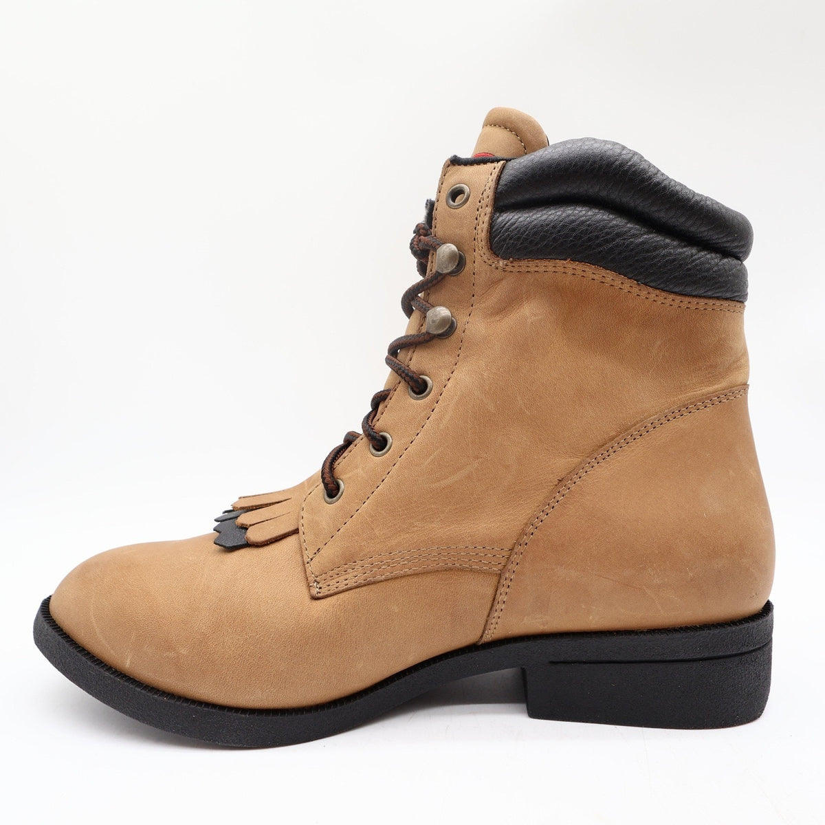 Laredo 551 Kiltie Lace-Up Western Boots Women's 9 Tan Leather NWT Deadstock