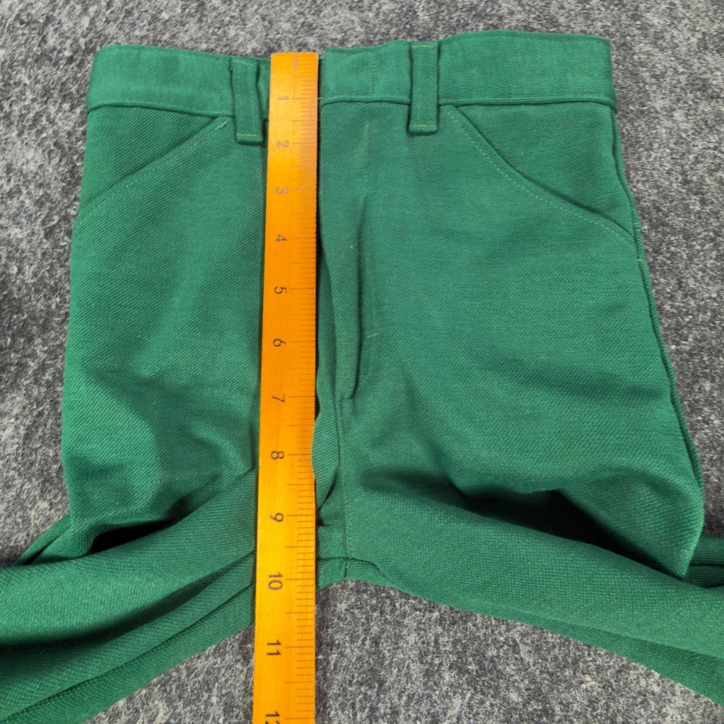 Toddly Winks Vintage 70s Pants Boys 7 Green Bell Bottom Flare USA NWT