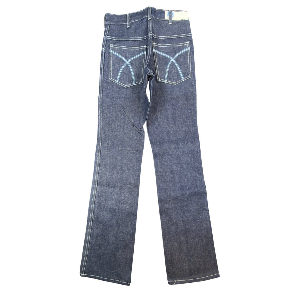 Key Vintage 70s Jeans Youth 12 Reg Blue Dark Wash Flare NWT NOS