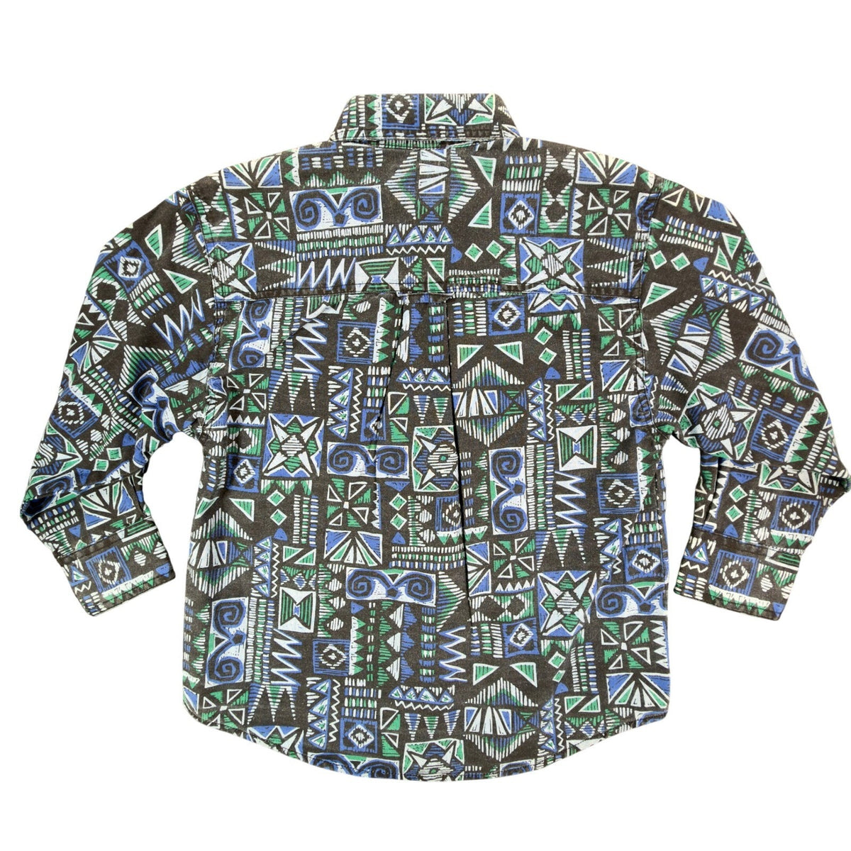 Dockers Vintage 90s Shirt Boys Small 8-10 Geometric Aztec NWT Deadstock