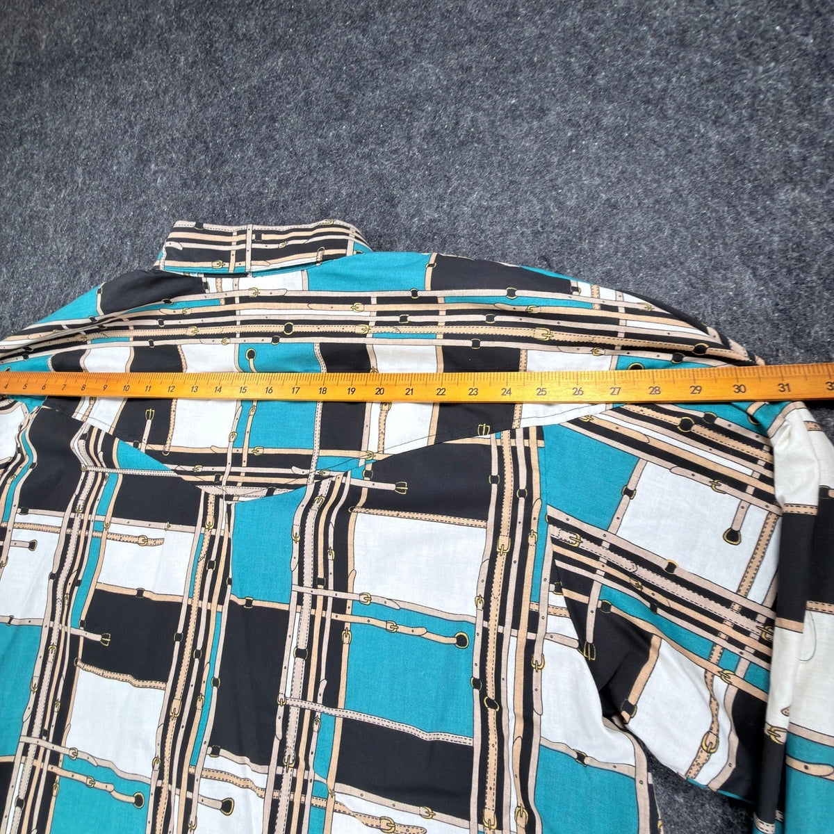 Maria O Design Vintage 90s Western Shirt Womens 3X Teal Cotton Equestrian Print - take2supply