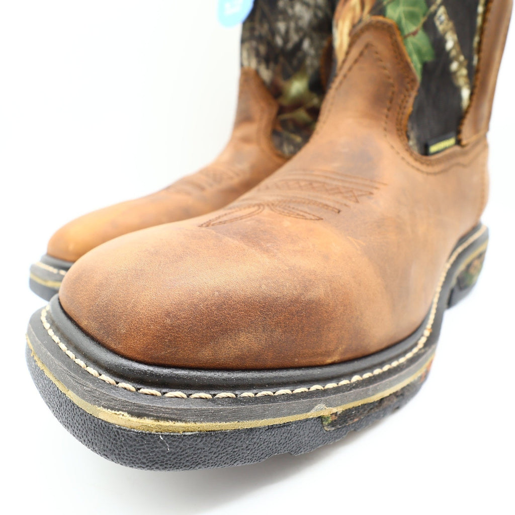 Dan Post Camo Waterproof Western Work Boots Men 10 D Brown Leather NWT Box
