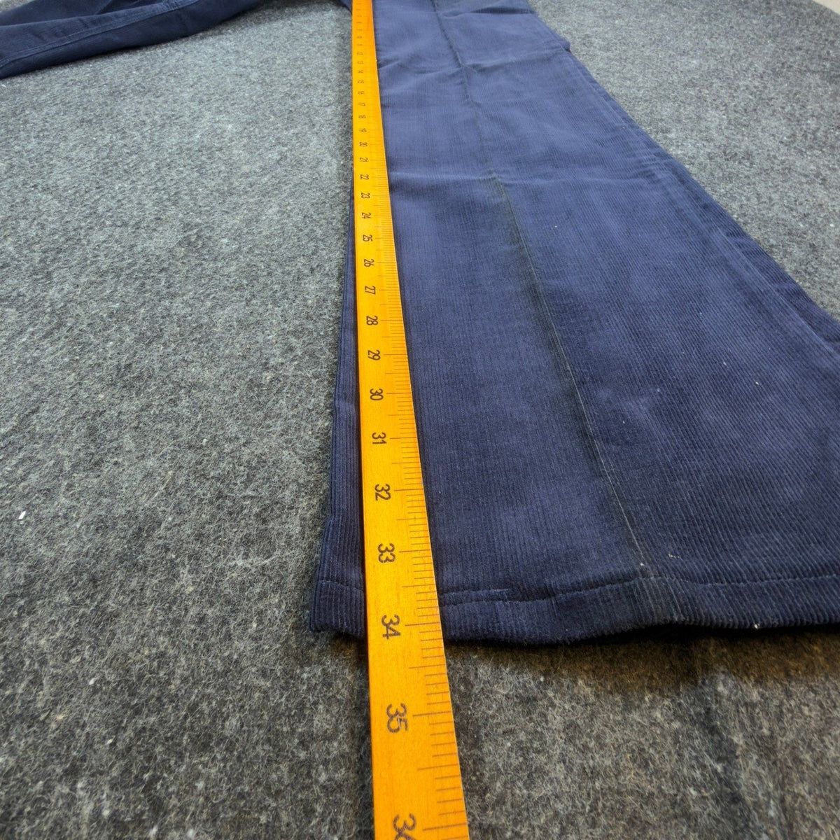 Maverick Vintage 70s Corduroy Flare Pants Juniors 9 Navy Blue NWT Deadstock USA - take2supply