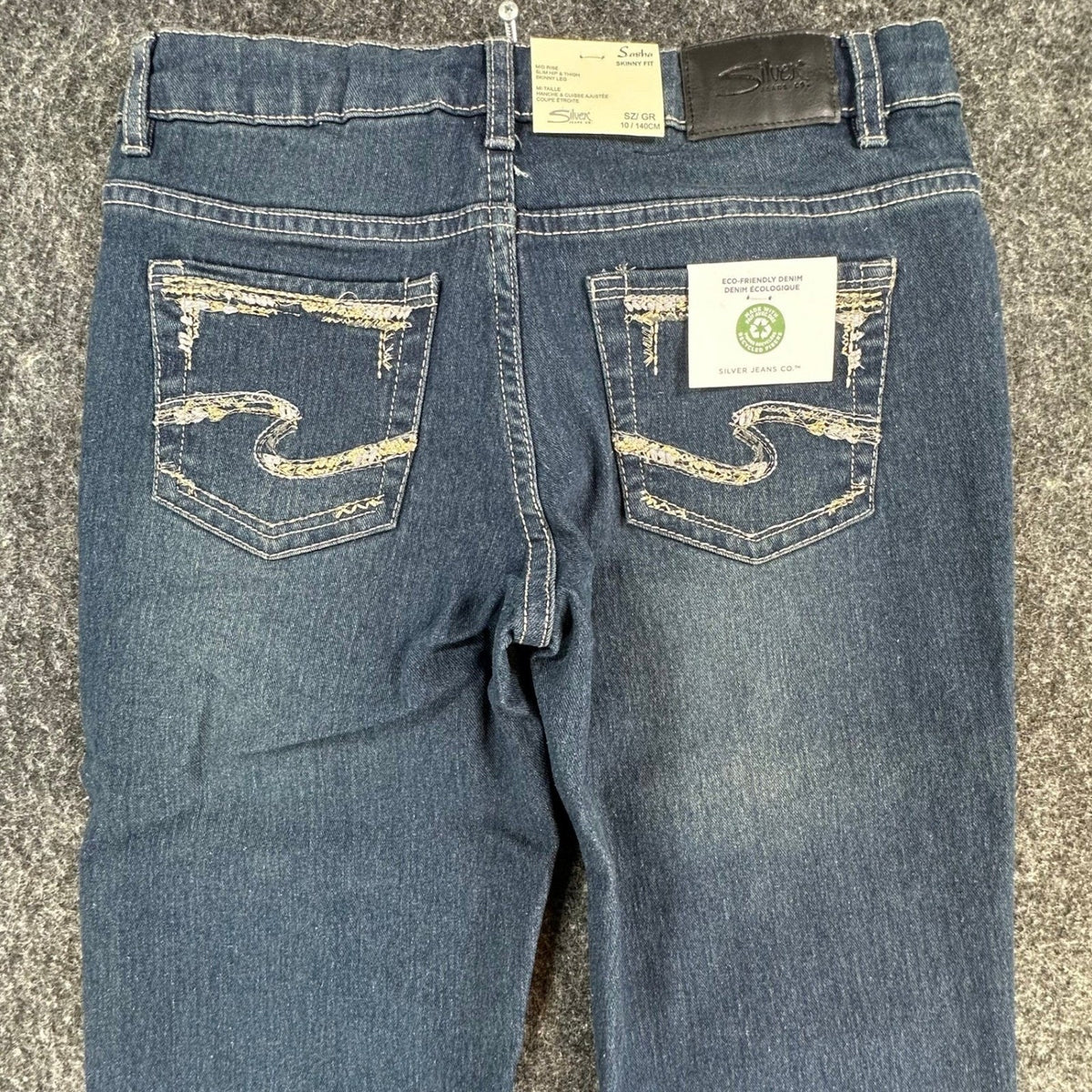 Silver Jeans Co Sasha Skinny Jeans Girls 10 Blue Denim Slim Fit NWT