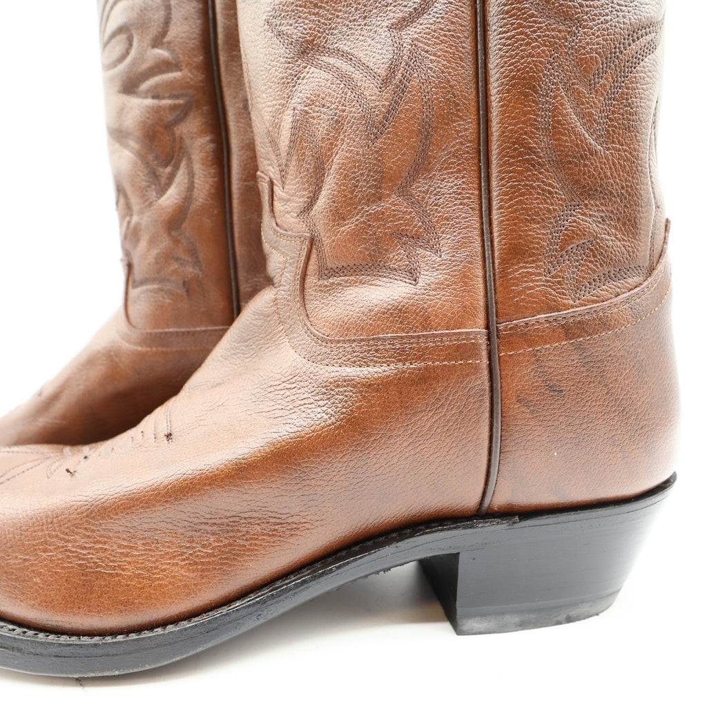Justin Vintage 1450 Western Cowboy Boots Mens 9 D Tan Brown Leather NIB NWT