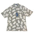 Winner Mate Polo Shirt Mens Large Vtg Floral Cotton Rayon Olive Green Deadstock