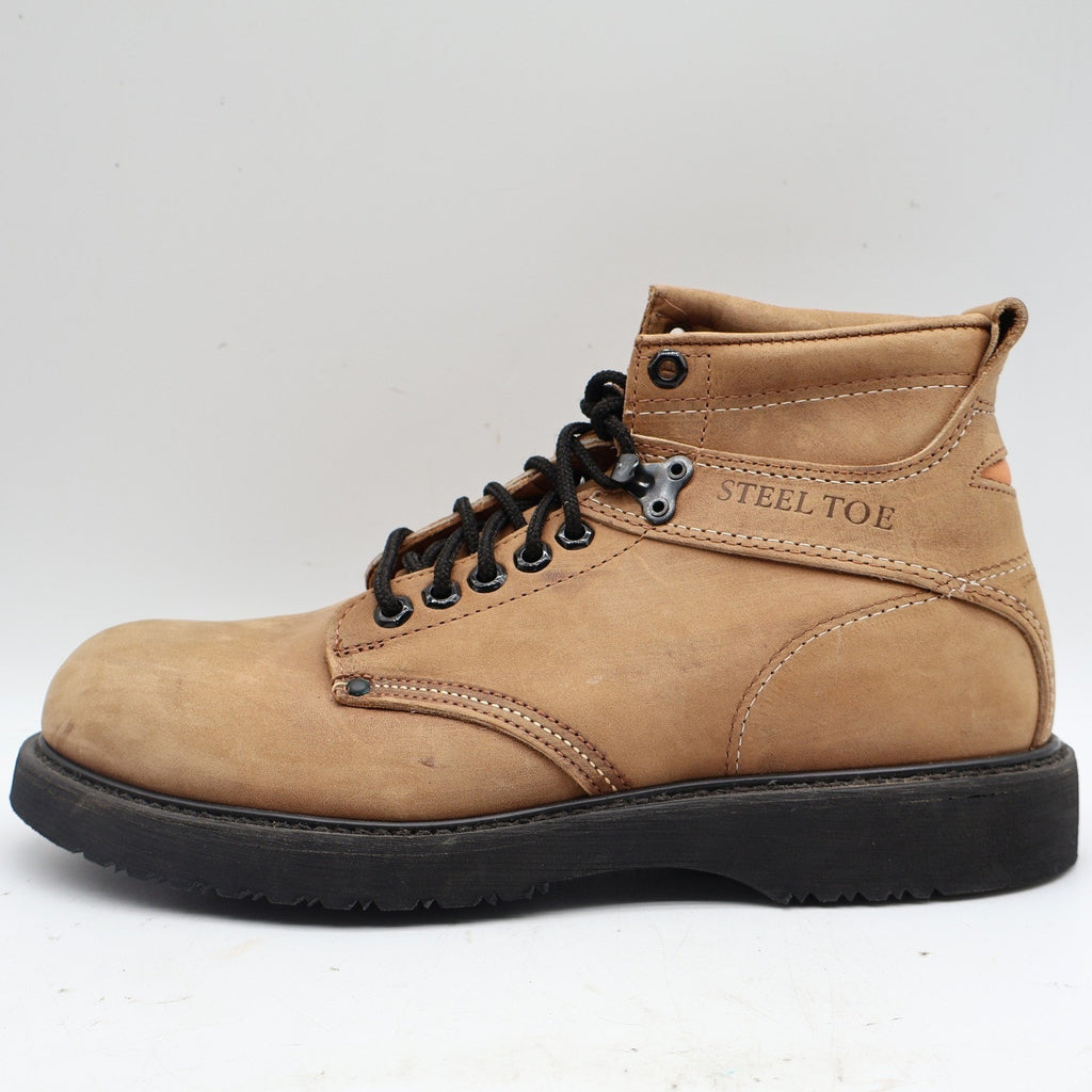 Carolina Steel Toe Boots Mens 9 D Vintage Tan Leather 4Comfort Work Made in USA - take2supply