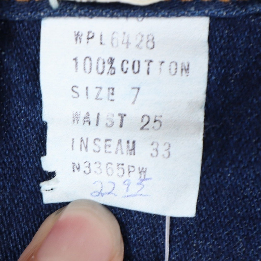 Maverick Pleated Denim Jeans Juniors 7 Vintage 70s Dark Wash USA Made Deadstock