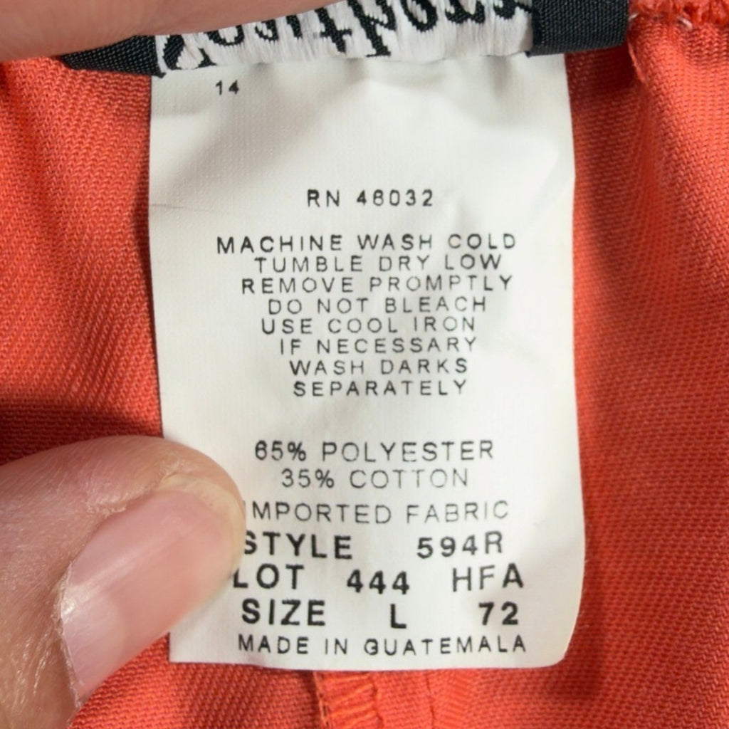 Southern Lady Vintage 90s Shorts Womens L Orange Cotton Blend NWT - take2supply