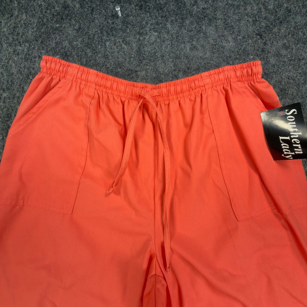 Southern Lady Vintage 90s Shorts Womens L Orange Cotton Blend NWT - take2supply