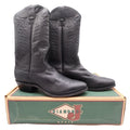 Diamond J Western Cowboy Boots Mens 11 Black Deertan Leather Excellent
