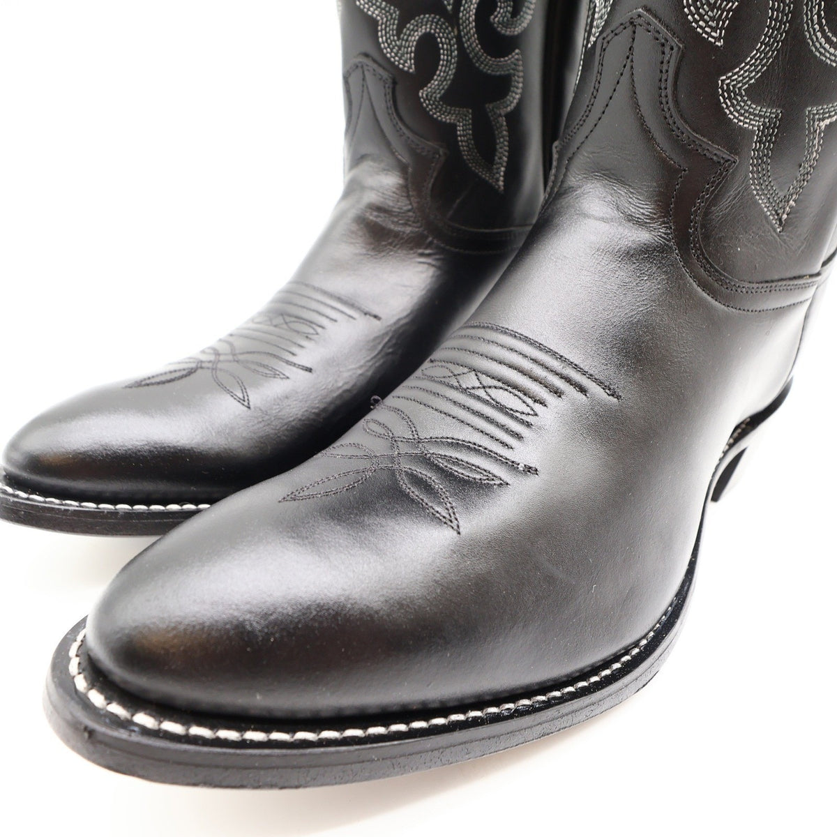 Justin Boots 1409 Mens 10 EE Black London Calf Leather Western Cowboy Boots NIB