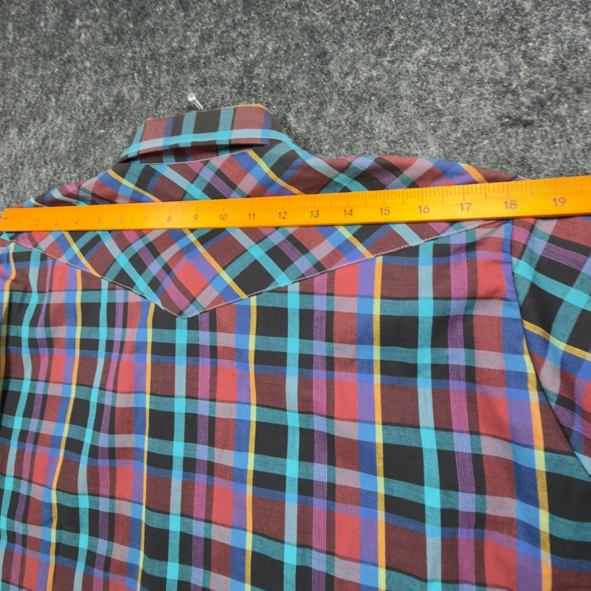 Saddle King Vintage Pearl Snap Shirt Mens 15.5 35 Multicolor Plaid NWT USA Made - take2supply
