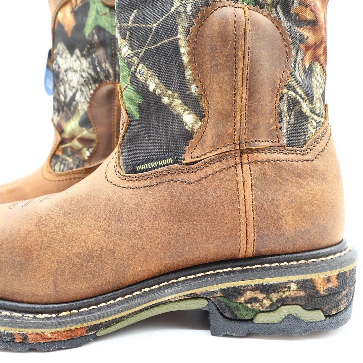 Dan Post Camo Waterproof Western Work Boots Men 10 D Brown Leather NWT Box