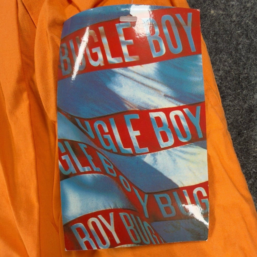 Bugle Boy Vintage 90s Shorts Womens 7 Orange Elastic Waist Pleated NWT