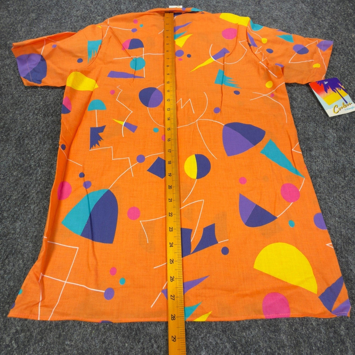 Wrangler Vintage 80s Coolers Shirt Mens XL Orange Cotton Geometric Deadstock NWT - take2supply