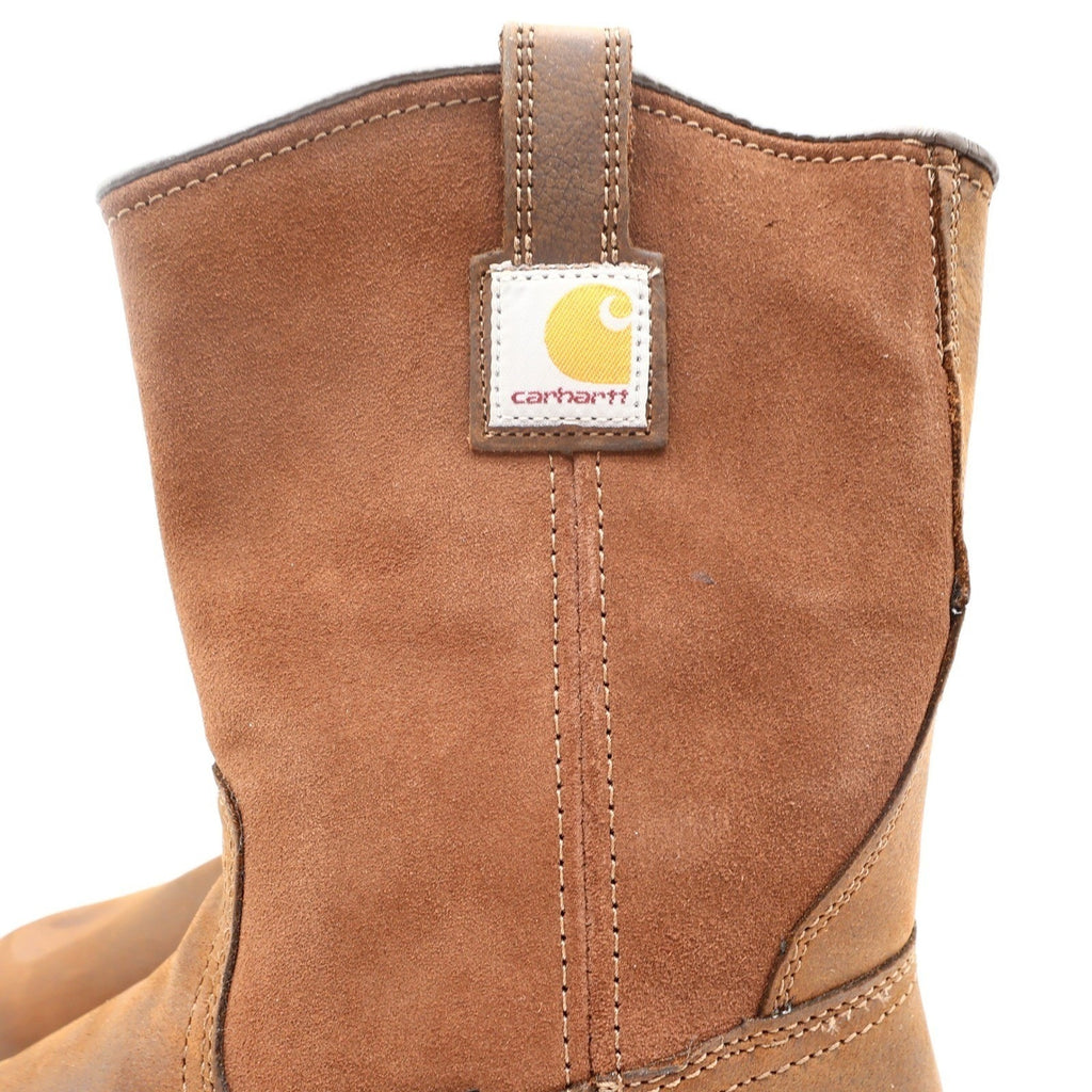 Carhartt Waterproof 10-Inch Pull-On Work Boot Mens 9.5M Brown Leather NEW